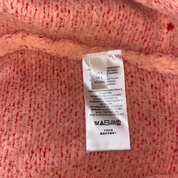 Free People San Vincente Pullover Sweater Cherry Peach Combo Pink Small Womens - Picture 10 of 12